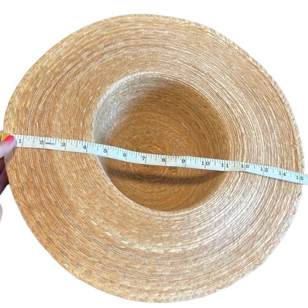 No Brand- Jute Summer Floppy Beach Hat with Flowers - Picture 5 of 7